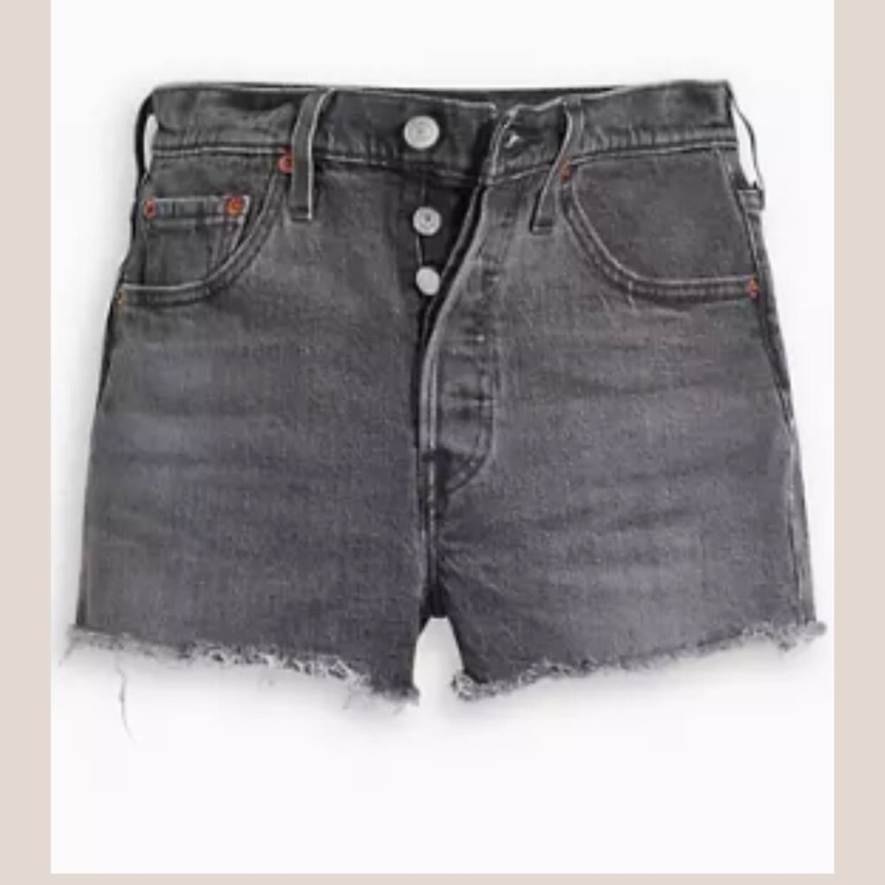 Levi's 501® Original Fit High Rise Denim Shorts Black Size 29 NEW NWT - Picture 2 of 8